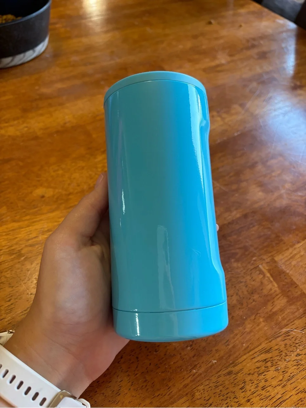 BrüMate Aqua Blue Insulated Can Cooler - Slim Travel Koozie
